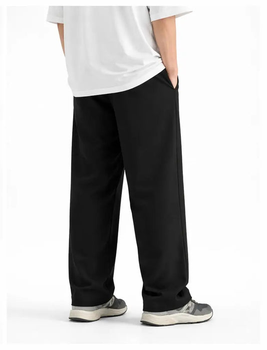 Men's Cotton Plain Pleated Trousers