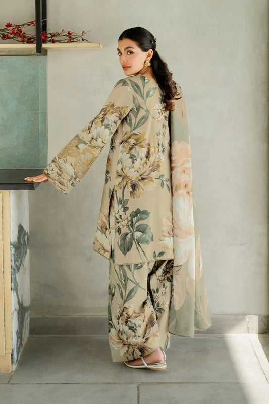 Ivory Digital Print Lawn 3Pcs Set