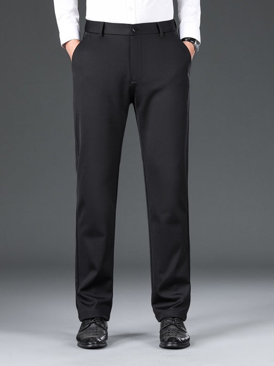Men Knitted Stretch Business Pants Autumn