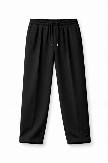 Men's Cotton Plain Pleated Trousers