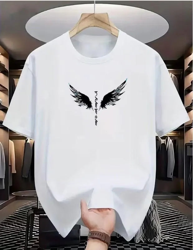 Men's Beige Wings Printed Dri Fit T-Shirt