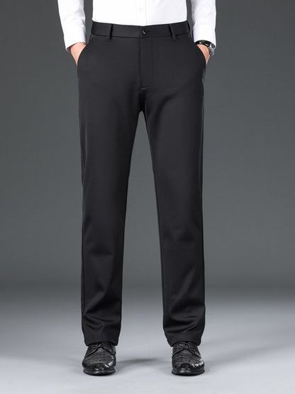 Men Knitted Stretch Business Pants Autumn