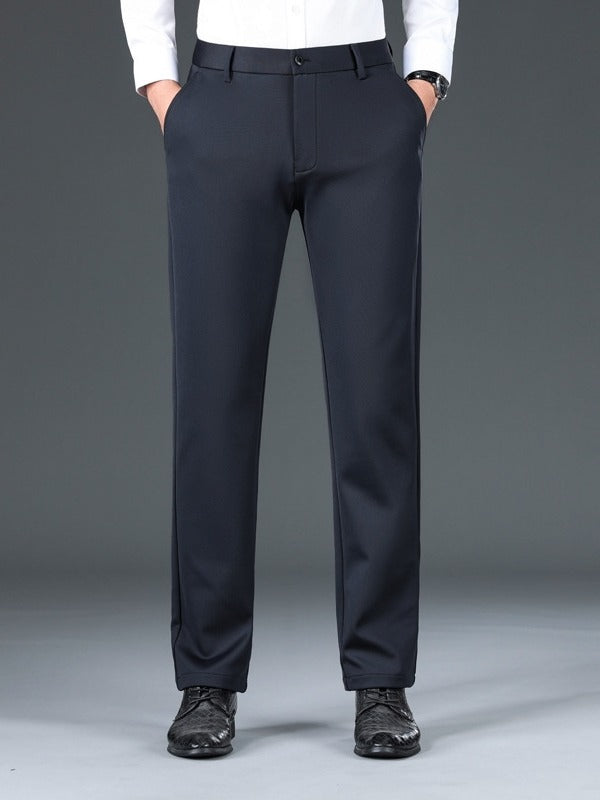 Men Knitted Stretch Business Pants Autumn