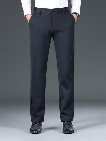 Men Knitted Stretch Business Pants Autumn