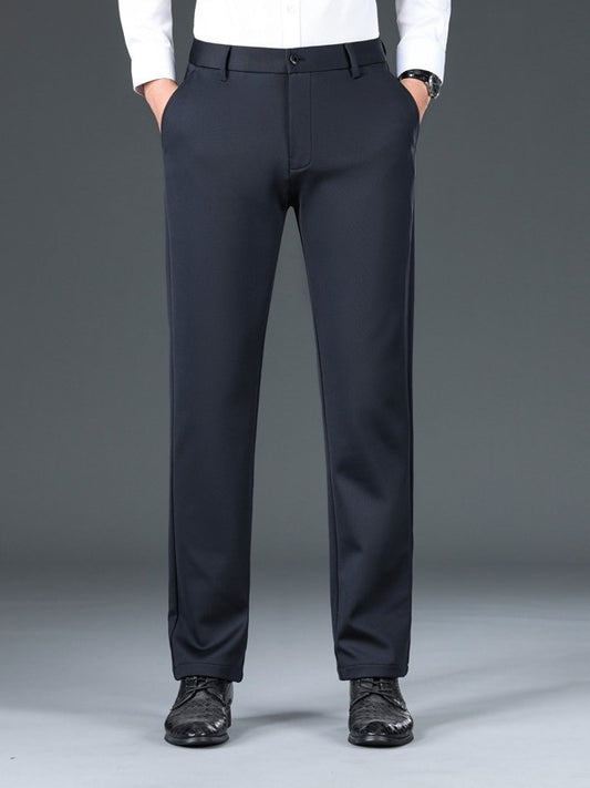 Men Knitted Stretch Business Pants Autumn
