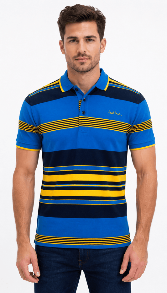 Premium Striped Polo Shirt — Multi Color